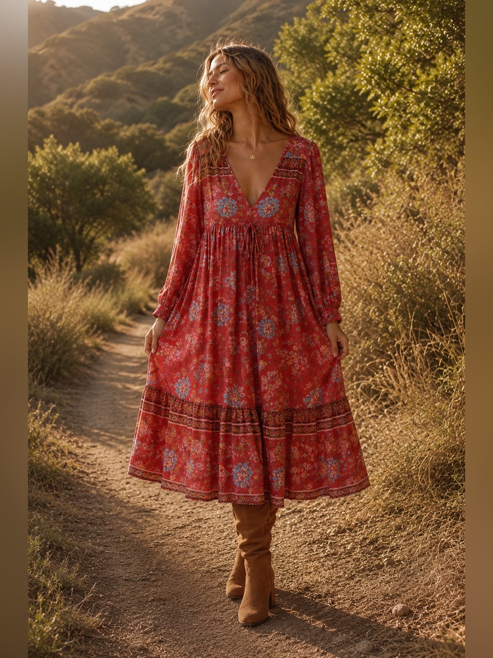 Spell Meadowland Floral Boho Dress